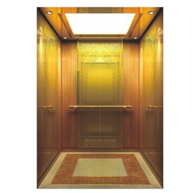 Cina FUJIHD luxury Domestic Passenger Lifts Professional Golden Mirror Etching Material Passenger Elevator in vendita