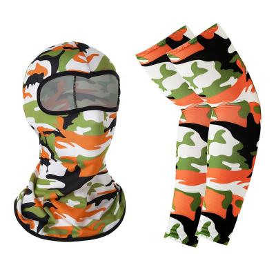 China Sports Suit Flying Tiger Hat Mask Outdoor Windproof Recycling Headgear Anti-UV 2 Piece Suit Sun Protective Sleeves for sale