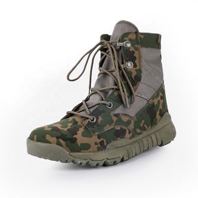 China Camouflage green army boots high ankle kick tactical military boots cheap lace up army shoe wise price military boots for sale