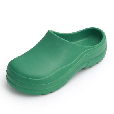 China Unisex Comfortable Thick-soled Hospital Wedge Surgical Waterproof Needle Puncture Proof EVA Anti-Slip Heel Clogs For Nurse for sale