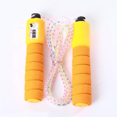 China With Handle Colorful Sponge Sports Counter Students Training Fitness Jump Rope Exam Count Adjustable Jump Ropes for sale