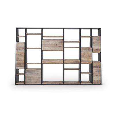 China WESOME Modern Expandable Open Multi-Layers Desktop Display Bookshelf Industrial Wood Shelf for sale