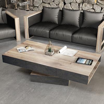 China Industrial design extendable contemporary retangular office meeting wooden coffee table for sale