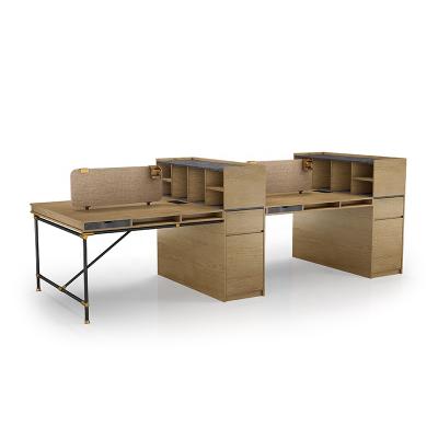 China Outdoor Heavy Duty Commercial Furniture Office Workstations Furniture Multi-Layers Scratch Desk Working Space Melamine Open Board for sale