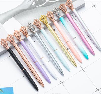 China Promotional Custom Crown Pen Top Crystal Pen for sale