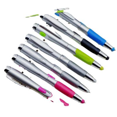 China Promotional Pen School Supplies Promotion Touch Ball Pen With Led Light for sale