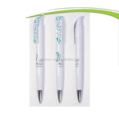 China Promotional Cheap Price Customized Pen Logo White Ball Pen for sale