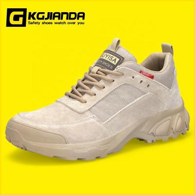 China Anti Puncture KGJIANDA Anti-scald Fake Suede Steel Toe Safety Shoes Workshop To Work Steel Toe Safety Shoes for sale