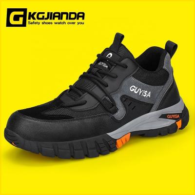 China Anti Puncture KGJIANDA Fashion Design Safety Shoes Rubber Sole Steel Toe Outdoor Rising Safety Shoes Wear Resistant for sale