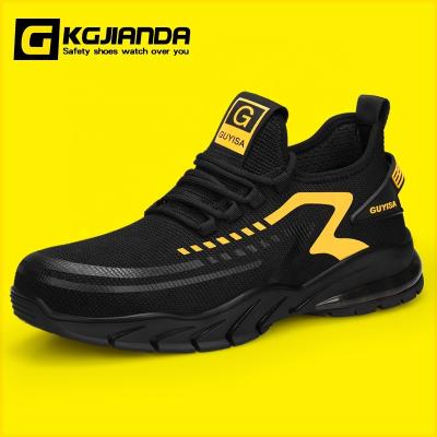 China Anti Puncture Fashion Safety Shoes Outdoor Sports Popular Wear Resistant Rubber Sole Steel Toe Safety Shoes KGJIANDA for sale