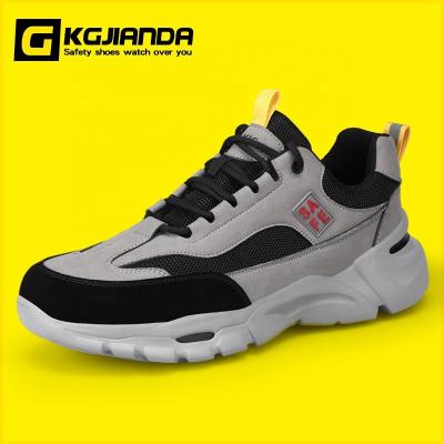 China Anti Puncture KGJIANDA Fashion Outdoor Lightweight Rubber-Plastic Safety Shoes Sole Steel Toe Safety Shoes for sale