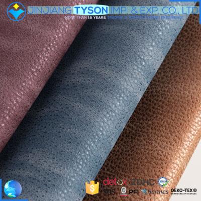 China 1.1mm Knitted Backing PU Abrasion-Resistant Running Synthetic Leather Fabric For Shoes Making for sale