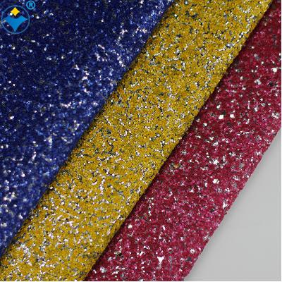 China Glitter Waterproof Fabric PU Leather Material Plants For Shoes for sale