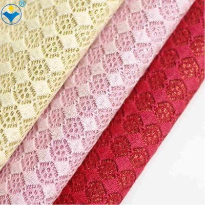 China Mesh Glitter Factory Customized Printed Fabric Rexine Glitter Material Leather for sale