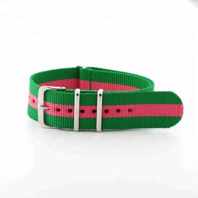 China Best Selling Comfortable Amazon Factory Supply Colorful Accept Custom Design Color And Width Nylon Watch Strap (16mm 18mm 20mm 22mm 24mm) for sale