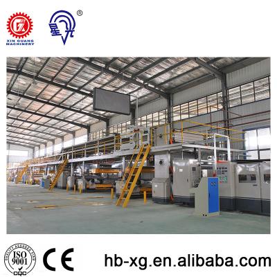 China WJ-100-1800 5LAYER GARMENT CORRUGATED CARDBOARD PRODUCTION LINE for sale