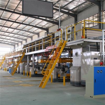 China machinery & WJ250-2200 Material Type Five Layer Corrugated Cardboard Production Line for sale