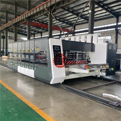 China machinery & Material 2021 New Design Flexo Corrugated Cardboard Printing Slotting Die Cutting Machine With Vibrating Stacker for sale