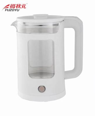 China 1.7L High Boron Glass 201 Stainless Steel Heating Plate Cordless Electric Kettle for sale