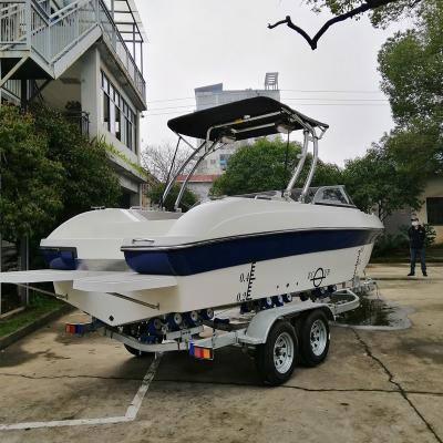 China 19ft 5.8m fiberglass fiberglass ski motor boat for sale for sale