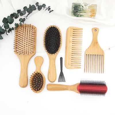 China Dampen High Quality Hair Brushes For Women Comb Set Natural Bamboo Hair Comb And Play Brush Amazon Hot Sells Comb Sets for sale