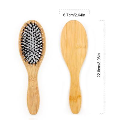 China Cushion can wholesale custom popular wig brush sell bamboo bristle wig brush for sale