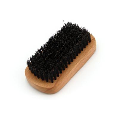 China Amazon Hot Selling Nondisposable 360 ​​Curved Wave Brush With Customized Logo Wood Small Size Boar Bristle Beard Brush for sale