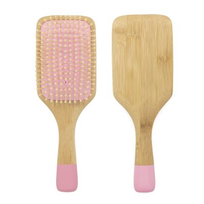 China Cushion Reduce Frizzy Scalp Massage Handmade Air Cushion Sweep Bamboo Detangling Paddle High Quality Eco-friendly Wholesale Hair Brush for sale