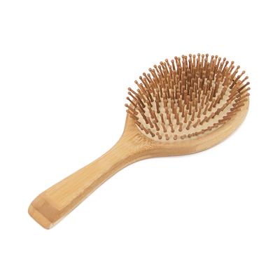 China Cushion New Arrival Customized Logo Paddle Brush for Curly Hair Bamboo Paddle Hair Brush with Wood Bristle for sale