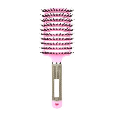 China Duct Customize Bristle Brush Nylon Professional Multicolor Hair Duct Home Use Detanging Hair Rubber Brush for sale