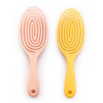 China Duct Private Label Hair Duct Brushes For Women Long Hair Care Wet Thick Curly ABS Handle Duct Nylon Hair Brush for sale