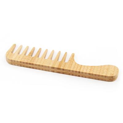 China Special Label Salon Convenient Wide Tooth Massage Bamboo Hair Comb for sale