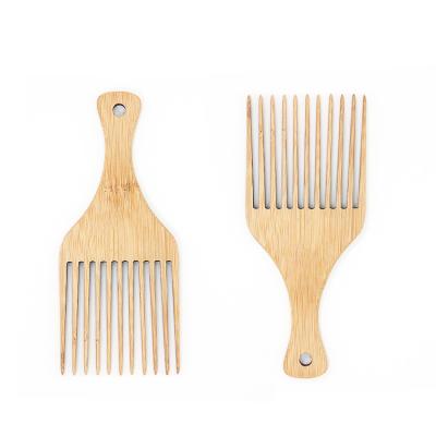 China Custom Wholesale Home African Logo Style Hair Pick Natural Wood Environmental Friendly Paint Easy To Use for sale