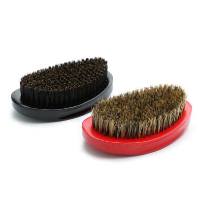 China Oval Factory Price Private Label Cheap Beard Brush 360 Soft Wave Boar Bristle Men's Natural Beard Brush for sale