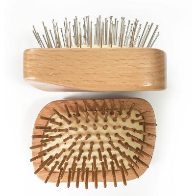 China Wooden Head Brush Private Label Dutural Brush Bath Set Factory Price Massage Steel Eco-friendly Natural Wooden Brush for sale