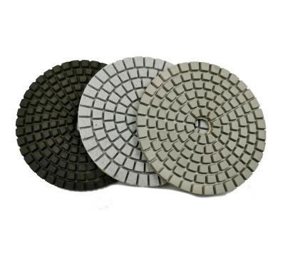 China Aluminum Oxide 3inch/4inch Diamond Floor Repair Granite Marble Wet Concrete Grinding Stone Polishing Pads for sale