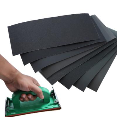 China Silicon Carbide 121pcs 9*3.6 Inch Wet Dry Sand Paper 120-3000 Grit Abrasive Paper Sheets for Wood Metal Sandpaper Sanding Silicon Carbide for sale