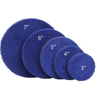 China Car Body 3 5 6 7 Inch Microfiber Sponge Car Wax Cotton Cleaning Polish Pad Foam Polishing Pads for sale