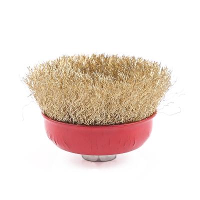 China Outdoor Grinding& Metal Derusting Deyan 3 Inch Steel Wire Brush Cup Grinding Wheel Twisted Twisted Wire Brush Bowl Wire Brush for sale