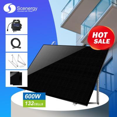 China Scenergy Kit Germany Easy Solar Kit Balcony Solar Power System All In One Solar Power System Micro Balkonkraftwerk 600W 182mmx91mm Inverter for sale