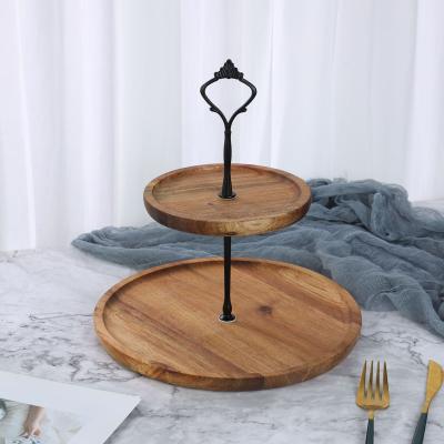 China Wooden cake stand dessert wooden stand for sale