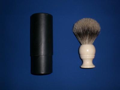 China Resin Imitation Ivory Color Handle Pure Badger Hair Shaving Brush #AAD122 for sale