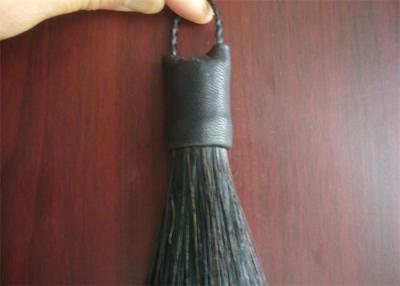 China Extensión negra original los 90CM del pelo de la cola del color de 1 libra con un lazo para la demostración del caballo en venta