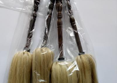 China 4-30'' Long Double Drawn Horse Tail Hair White and Black for Fly Whisk for sale