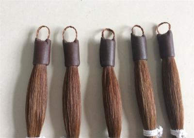 China Mixed Dark Brown Horse Show Tail Hair Extension With Waterproof Rubber Coating for sale