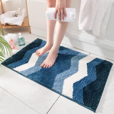 China DAJIANG Polish Pattern Washable Bathroom Floor Mat Polyester Sublimation Yarn Polyester Floor Bath Mat for sale