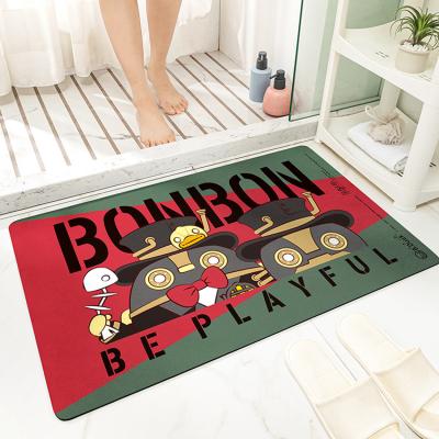 China DAJIANG Floor Mat Washable Bath Mat Quick Test Strong Water Absorbent Bathroom Cover for sale