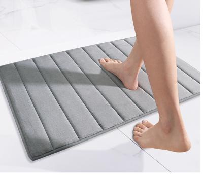 China DAJIANG Bathroom Memory Foam Bath Mat Washable Quick Dry Bath Mat Cover Sets Mat Absorbent Anti Slip Toilet Mat for sale