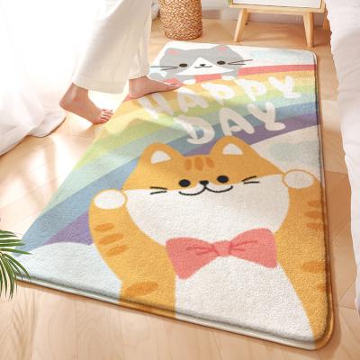 China DAJIANG Custom Shape Indoor Woven Handcrafted Shaggy Area Rugs Sheep Fur CUTE Design Floor Mat for sale