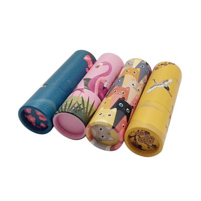 China Recycled Materials Manufacturer Kraft Paper Cardboard Paper Tube , 100% Recycled Custom Lipstick Paper Tube Packaging for sale